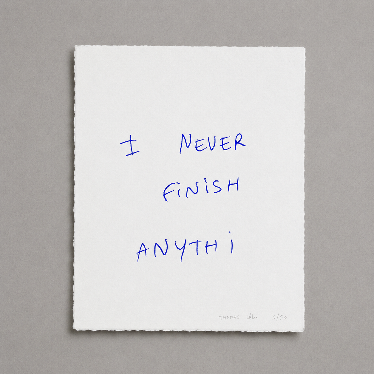 I NEVER FINISH ANYTHI - Thomas Lelu